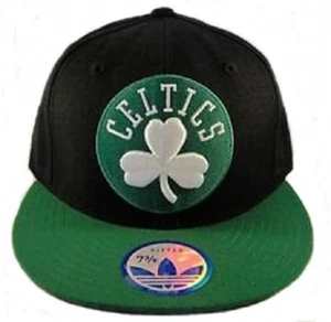Adidas Boston Celtics Flat Brim Fitted Hat - Size 7 3/8 - Picture 1 of 1