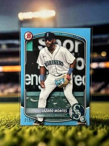 2025 Bowman Prospects LAZARO MONTES Sky Blue /499 #BP-23 - Seattle Mariners - Picture 1 of 3