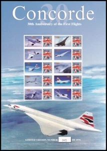 2006 GB Concorde 30th Anniversary of First Flights BC-084 Business Smilers Sheet - Picture 1 of 1