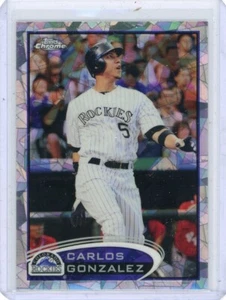 2012 Topps Chrome Atomic Refractor #85 Carlos Gonzalez No 9 of 10 - Picture 1 of 2