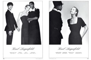 1989 Karl Lagerfeld Sebastian Cardin June Kano moda 3 pagine RIVISTA ANNUNCIO - Foto 1 di 2