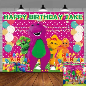 Barney and Friends Personalised Custom Banner Backdrop Party Decorations Gift - Picture 1 of 6