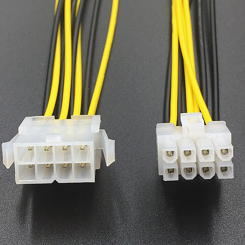 ATX Verlängerung Strom Adapter  8 Pin Stecker auf 8 Pin EPS ATX 2.0 Kabel - Bild 1 von 4