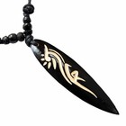 Seestern Halskette Modeschmuck mit Surfboard Holz Anhänger variables Halsband