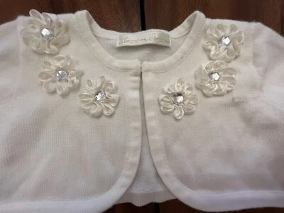 Suéter de Flores Blancas Blancas Off American Princess de 12 Meses con Diamantes de Imitación Foto 1 de 3