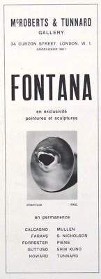 Lucio Fontana montado de colección galería anuncio 16 x 12" siglo XX 1963 X21156 Foto 1 de 2