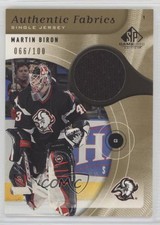 2005-06 SP Game Used Edition Authentic Fabrics Gold /100 Martin Biron #AF-MB