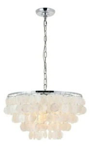 Chrome Modern Sea Shell Pendant Kitchen Light Chandelier Dining Room Fixture - Picture 1 of 12