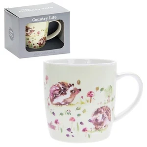 New boxed Hedgehog wildlife artistic gift fine china mug coffee cup Free P+P - Picture 1 of 3