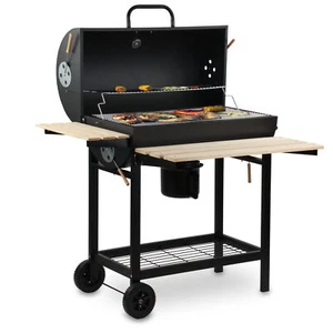 BBQ-Toro Holzkohle Grillwagen | Ø 42 x (L) 80 cm | Premium Kohle Smoker fahrbar - Bild 1 von 5