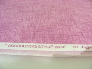 Cotton - Quilting -  Hoffman CA Intl Fabrics - "Woodblocks Style" - lilac, 1 yd+ - Picture 1 of 4