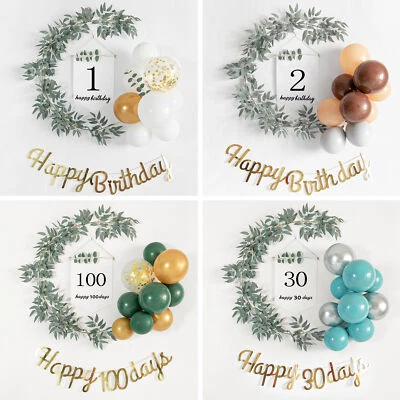 Scene Set Green leaf Latex Balloon Kids Baby Birthday Party Decorations Supplies - Image 1 of 4