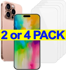 Tempered Glass Screen Protector Guard For iPhone 16e, 16 Pro/Max/Plus Pack 2 & 4 - Picture 1 of 12
