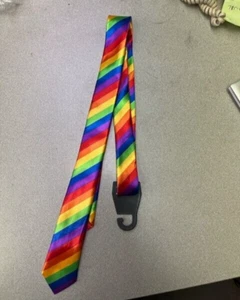 Gay Pride Rainbow Necktie Stripes Neck Tie LGBTQ - Picture 1 of 1