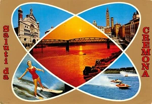 A5350) SALUTI DA CREMONA SCI NAUTICO VEDUTINE VIAGGIATA. - Bild 1 von 2