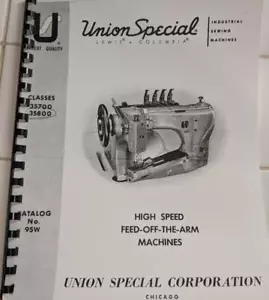 Union Special Class 35700 &35800 Sewing Machine Parts Manual Catalog #95W - Picture 1 of 3