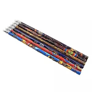 36 Australia Aboriginal Art Grey Lead Pencil Eraser Rubber Stationery Souvenir - Foto 1 di 4