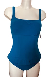 Conjunto Tankini Gottex Starlet Azul Medianoche Reino Unido 14 tazas de espuma calzoncillos superiores e inferiores - Imagen 1 de 12