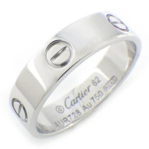 Cartier Ring Love Classic Model MM B4084762 Wedding Bnad Vis 750WG #62 US10 - Picture 1 of 6