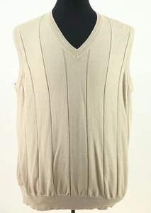 Chaleco Suéter Norm Thompson Para Hombres Bronceado Cuello en V 100% Algodón Talla XL USADO EN EXCELENTE ESTADO - Imagen 1 de 9