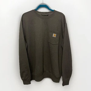 Carhartt Felpa Uomo Loose Fit Mezzo Girocollo Tasca Grande Grigio - Foto 1 di 13