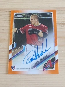 Daulton Varsho 2021 Topps Chrome Rookie RC Auto Orange Wave Refractor 6/25 RA-DV - Picture 1 of 2