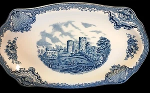 Johnson Bros. England Old Britain Castles Blue & White Scenic Platter CH01 Q - Picture 1 of 4