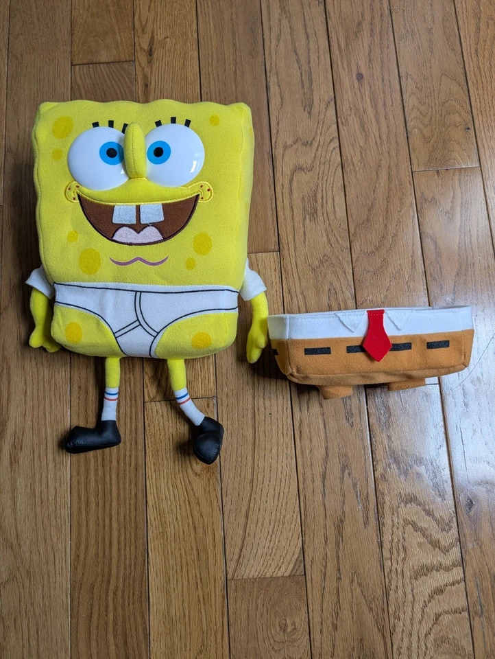 Vintage Spongebob Squarepants Nickelodeon Viacom 2000 Plush Doll Removable Pants - Image 1 of 4