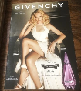 UMA THURMAN 2011 para Givenchy Ange ou Demon -Piernas - Revista Fragancia Anuncio - Imagen 1 de 1