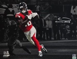 Foto destacada firmada por Calvin Ridley Auto Atlanta Falcons 16x20 Beckett Alabama - Imagen 1 de 1
