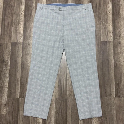 Pantalones Lauren Ralph Lauren Para Hombre 40x30 Gris Seersucker Golf Glen Check Etiqueta Negra Foto 1 de 4