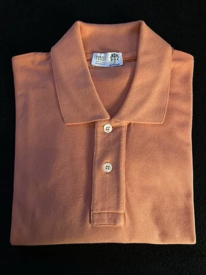 52 Fedeli Algodón Hombre Polo Salmón Naranja Pecho Corto 44" Foto 1 de 4