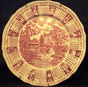 Vintage Red God Bless Our House 1972 Collector Plate Alfred Meakin, England Zodiac - Bild 1 von 8