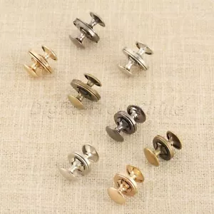 10Sets Magnetic Buttons Metal Magnet Buttons Double Rivets For Purse Bags - Picture 1 of 16