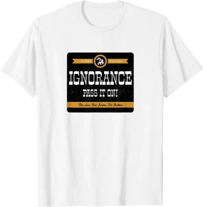 Retro Ignorance "The Less You Know The Better" Bier Logo T-Shirt *NEU 10 Farben - Bild 1 von 11