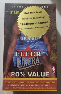 2003-04 ULTRA BASKETBALL BLASTER BOX SEALED - LEBRON JAMES RC & PARALLEL π₯π₯ - Picture 1 of 2