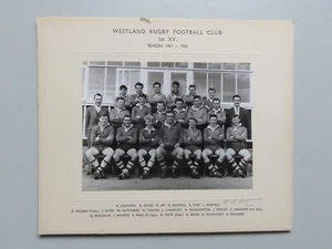 Fotografía del equipo Westland Rugby Football Club 1961-62, recuerdos vintage de Yeovil - Imagen 1 de 6
