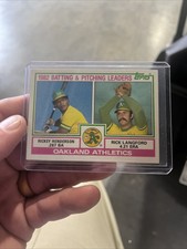 1983 Topps #531 Rickey Henderson Rick Langford A's 1982 Batting & Pitching