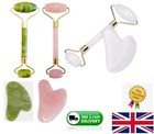 Jade Roller Face Massage Beauty Tool Facial Eye Neck Body Anti Ageing Therapy UK