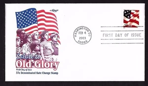 #3637 37c Old Glory (Die Cut 8) Artmaster FDC Bkt  - Picture 1 of 2