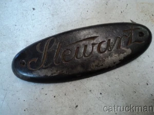 Oval Cast Iron Stewart Emblem/Nameplate/ Badge - Picture 1 of 4
