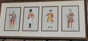 SOLDATINI MILITARI UNIFORMI INGLESI STORIA 4 STAMPE INCORNICIATE - Foto 1 di 9