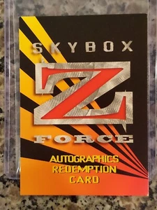 1996 SkyBox Z-Force #4 Z-Force Autographics Redemption Card      Basketball  - Picture 1 of 2