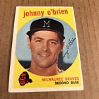 1959 Topps Johnny Obrien #499 Milwaukee Braves Vintage Baseball Card (d3)