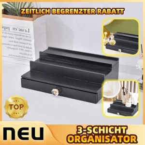 3-Stufiger Hölzerner Parfüm-Organisator Mit Schubladenständer Kosmetik-Organizer - Bild 1 von 9