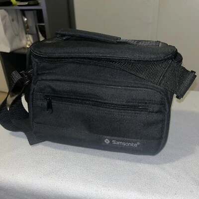 Samsonite Black Camera Camcorder Bag 70BK-E Adjustable Strap Multiple Pockets - Image 1 of 3