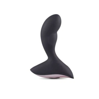 Vibratore per prostata stimolatore anale ricaricabile vibrante in silicone nero - Immagine 1 di 4