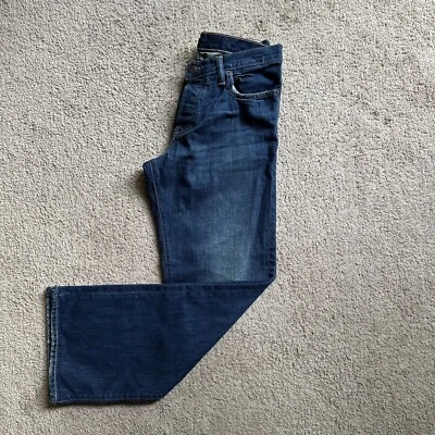 Pantalones de mezclilla Abercrombie para niñas 16 (30x31) pierna recta tiro medio azul lavado oscuro Foto 1 de 4