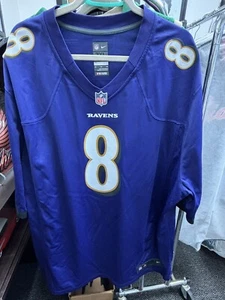 Camiseta deportiva para hombre Nike auténtica púrpura XXXL Lamar Jackson #8 Baltimore Ravens - Imagen 1 de 6
