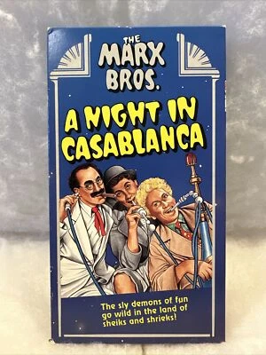 The Marx Brothers A Night In Casablanca VHS 1946 Black and White Film Movie 1990 - Image 1 of 3